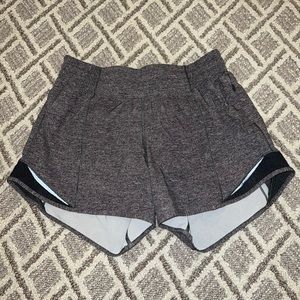 lululemon size 4 hotty hot shorts 4” heathered gray
